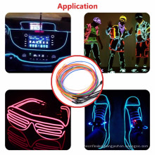 El Wire Set, Multi-Color Neon Light with Battery Pack Neon Glowing Strobing Electroluminescent Wire for outdoor